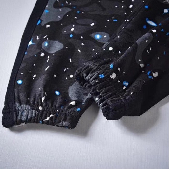 Bape Space Camo Shark Joggers Black