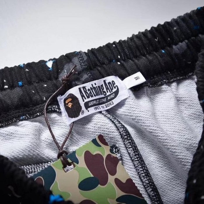 Bape Space Camo Shark Joggers Black