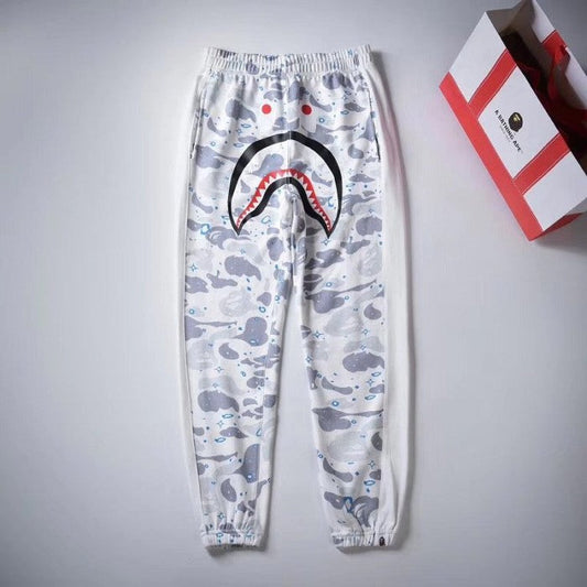 Bape Space Camo Shark Joggers White