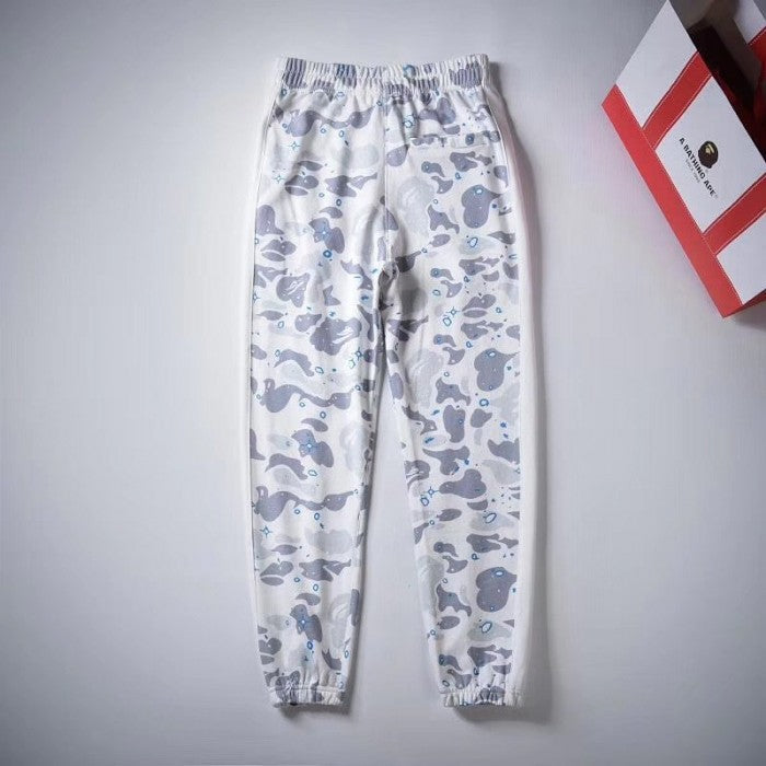 Bape Space Camo Shark Joggers White