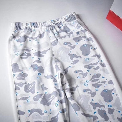 Bape Space Camo Shark Joggers White