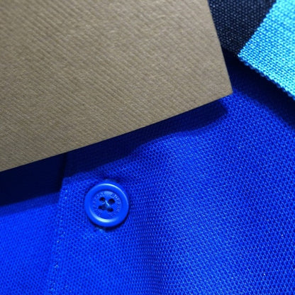 BBR Logo Detail Cotton Pique Polo Shirt Blue