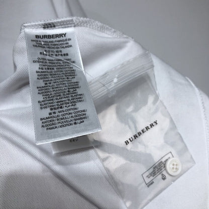 BBR Logo Detail Cotton Pique Polo Shirt White