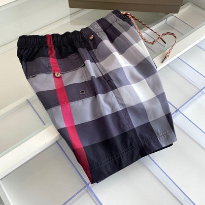 BBR Check Drawcord Swim Shorts Grey