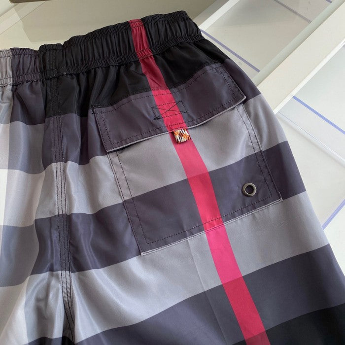 BBR Check Drawcord Swim Shorts Grey