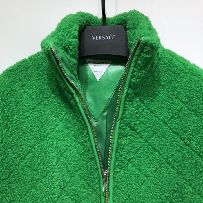 B V Fur Jacket Green