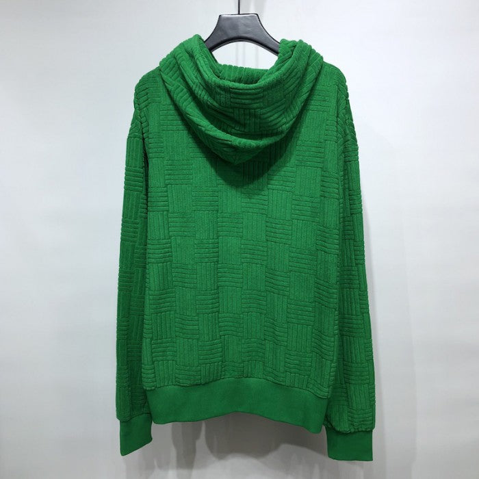 B V Intrecciato Cotton Hoodies Green