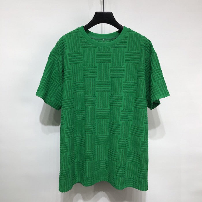 B V Intrecciato Cotton T shirt Green