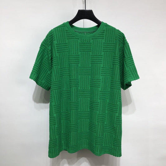 B V Intrecciato Cotton T shirt Green