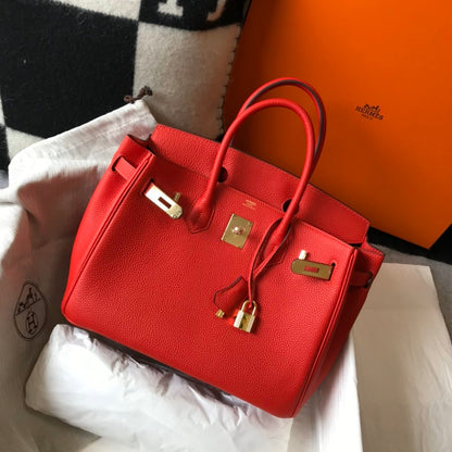 HM Birkin Rouge De Coeur Red Epsom Gold Hardware Bag For Women, Handbags, Shoulder Bags 30cm/12in