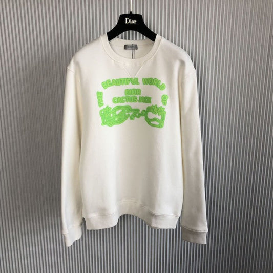 CACTUS JACK DIOR Sweatshirt White Cotton Fleece