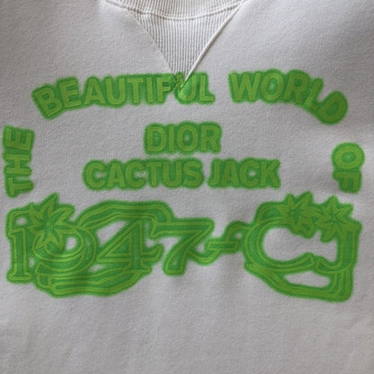 CACTUS JACK DIOR Sweatshirt White Cotton Fleece