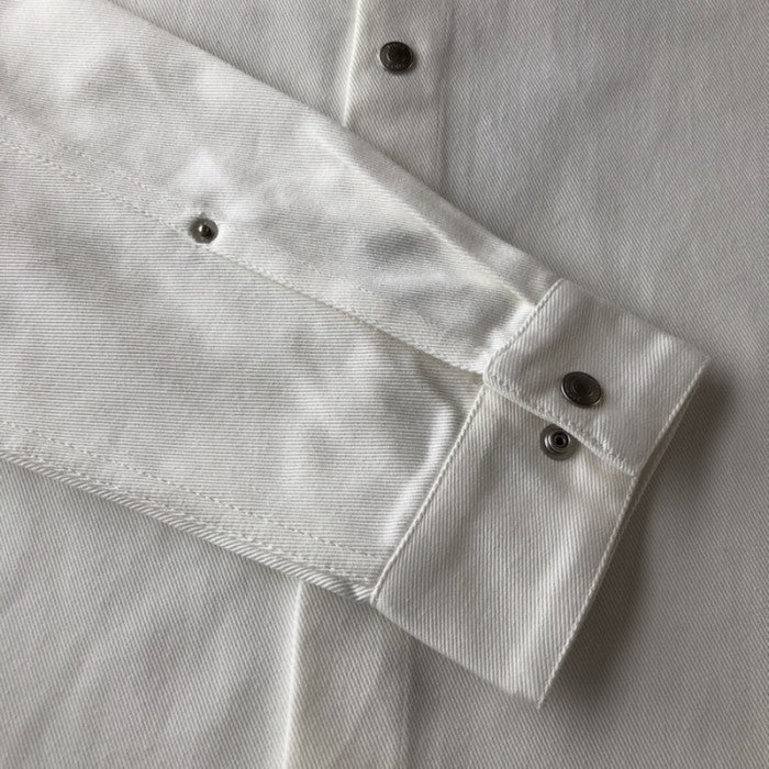 CD Diamond Overshirt White Cotton Blend Twill