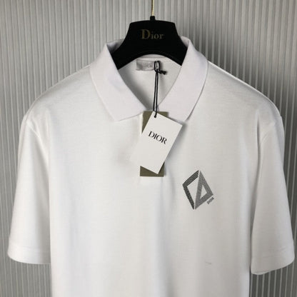 CD DIAMOND RELAXED-FIT Polo Shirt White