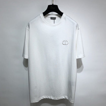 'CD Icon' T-Shirt, Relaxed Fit White Cotton Jersey