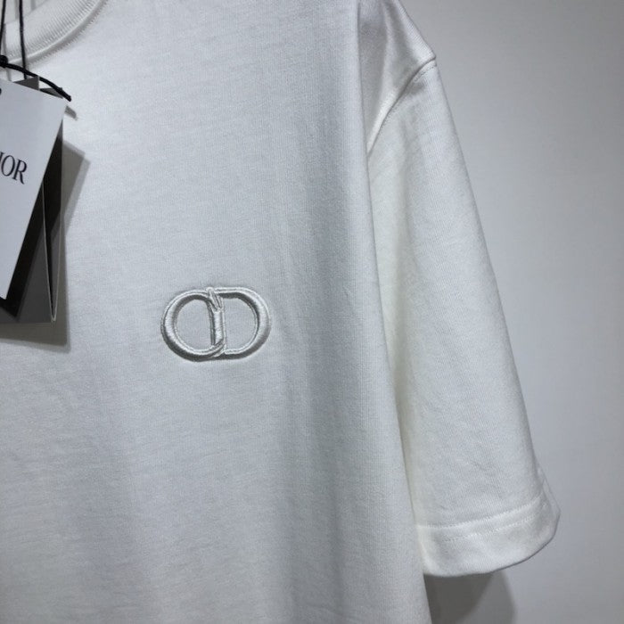 'CD Icon' T-Shirt, Relaxed Fit White Cotton Jersey