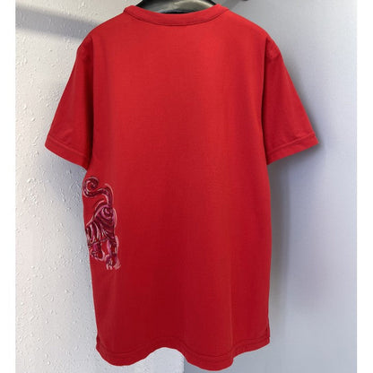 Oversized DIOR AND KENNY SCHARF T-Shirt Red Cotton Jersey