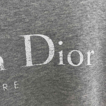 Christian Dior Couture Hooded Sweatshirt Gray Cotton Fleece