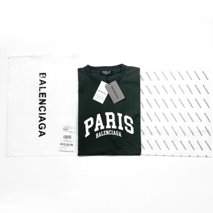 Balenciaga Cities Paris T-shirt Medium Fit in Green