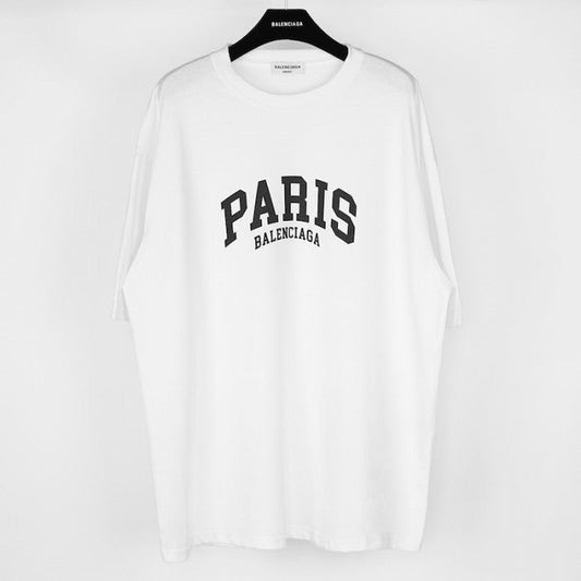 Balenciaga Cities Paris T-shirt Medium Fit in White