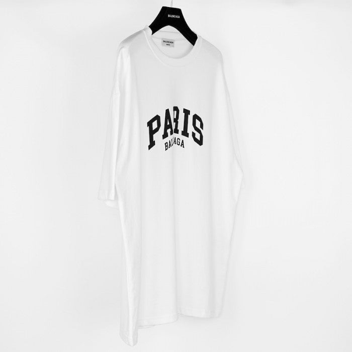 Balenciaga Cities Paris T-shirt Medium Fit in White