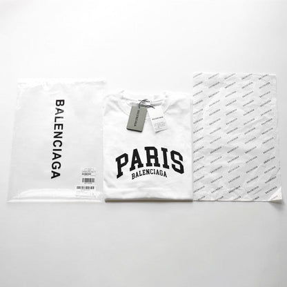 Balenciaga Cities Paris T-shirt Medium Fit in White