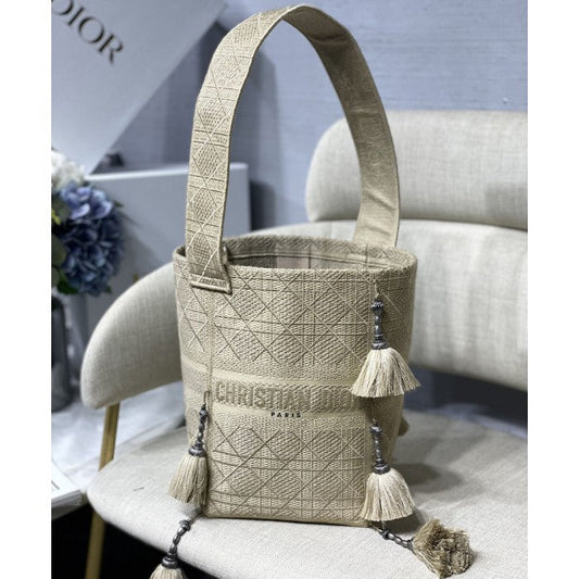 Dior D-Bubble Bucket Bag Beige oblique