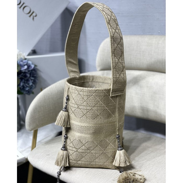 Dior D-Bubble Bucket Bag Beige oblique