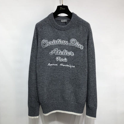 Christian Dior Atelier Sweater Gray Wool Jersey