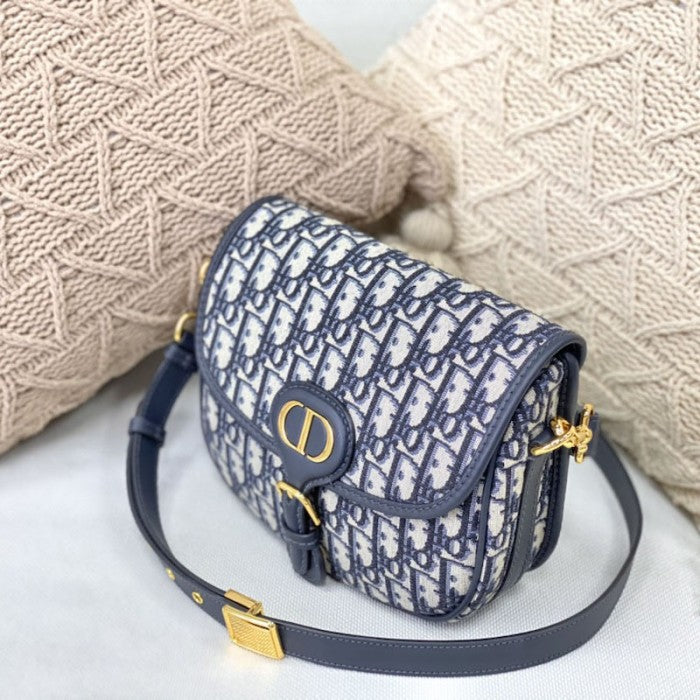 Dior Medium Dior Bobby Bag Blue Dior Oblique Jacquard