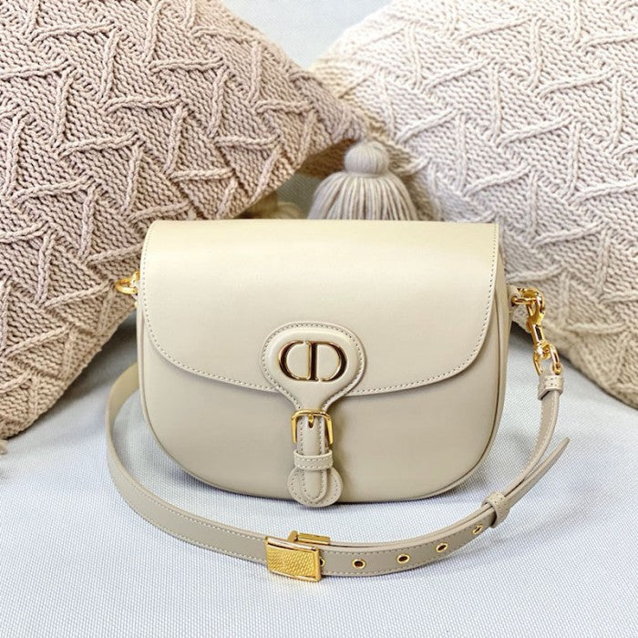 Medium Dior Bobby Bag Beige Box Calfskin