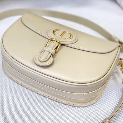 Medium Dior Bobby Bag Beige Box Calfskin