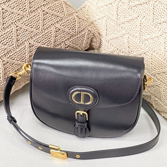 Medium Dior Bobby Bag Black Box Calfskin