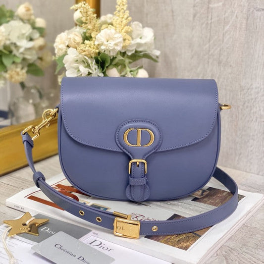 Medium Dior Bobby Bag Blue Box Calfskin