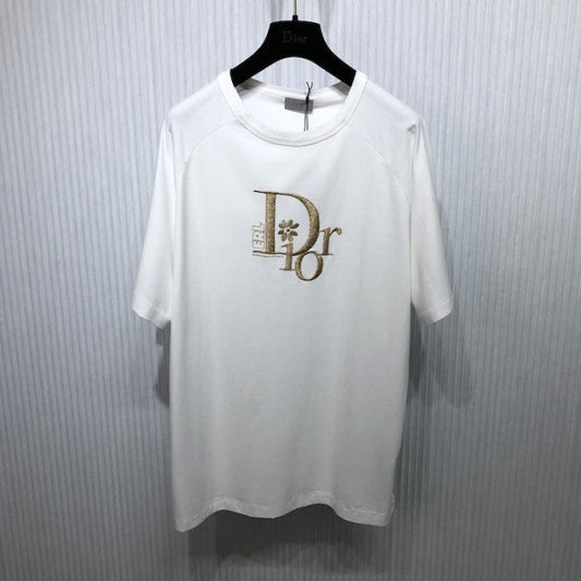 Relaxed-Fit DIOR BY ERL T-Shirt White Slub Cotton Jersey