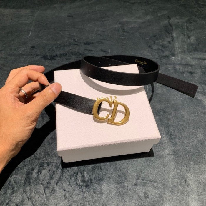 Dior Saddle Calfskin Belt Black