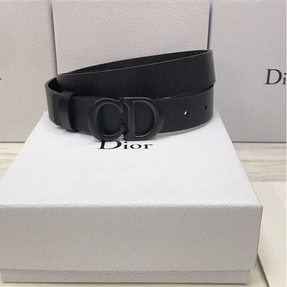 Dior Saddle Matte Calfskin Belt Black