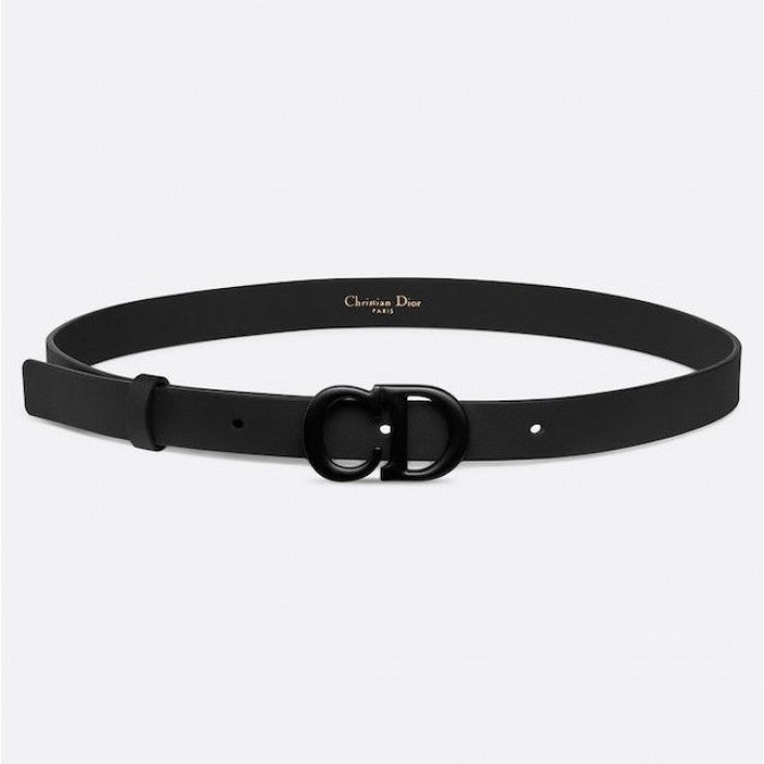 Dior Saddle Matte Calfskin Belt Black