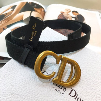 Dior Saddle Nylon Belt Black