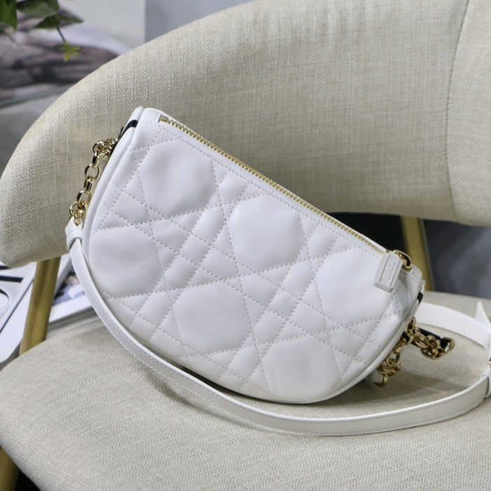 Small Dior Vibe Hobo Bag White