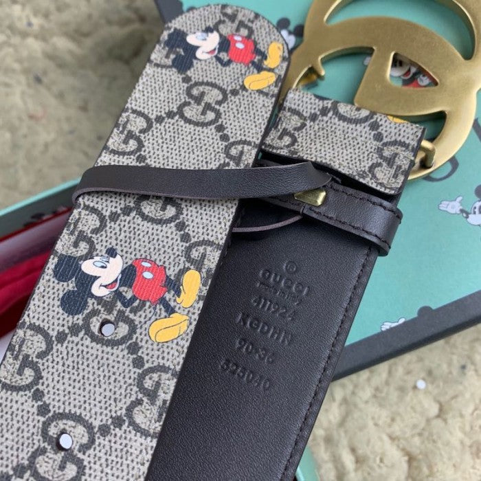 Disney x Gucci Supreme GG Canvas Belt with Double G buckle