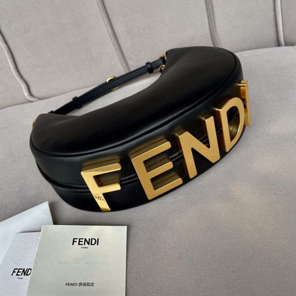 Fendi Fendigraphy Small Black leather bag