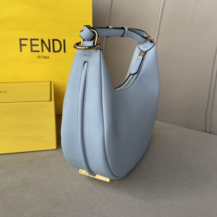 Fendi Fendigraphy Small Light Blue leather bag