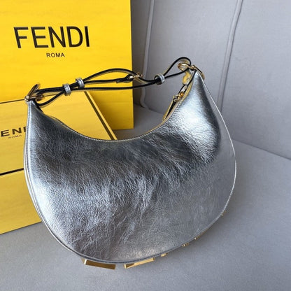 Fendi Fendigraphy Small Silver leather bag