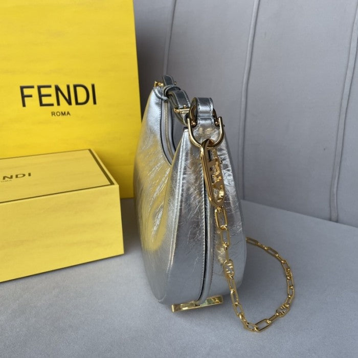 Fendi Fendigraphy Small Silver leather bag