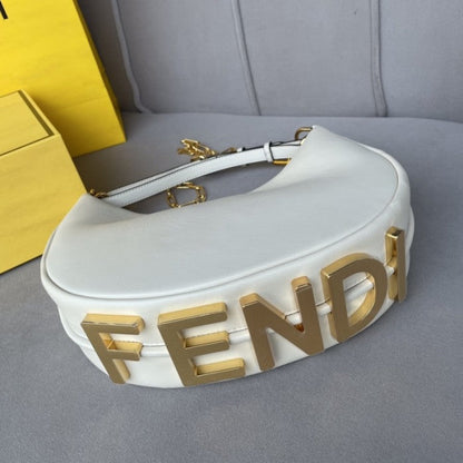 Fendi Fendigraphy Small White leather bag