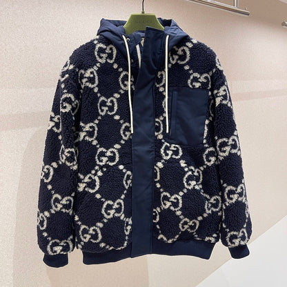 Gucci GG fuzzy fabric jacquard jacket أ½771121