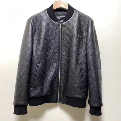 Gucci GG leather bomber jacket أ½673925