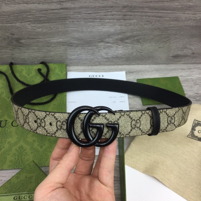 Gucci Women GG Marmont thin belt ý414516 Black