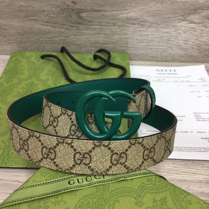 Gucci Women GG Marmont thin belt ý414516 Green